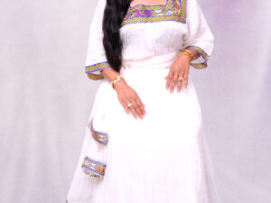 Marvelous Purple Traditional Ethiopian Dress: with Golden Detailing Habesha Dress Elegant Habesha Kemis