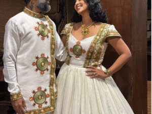 Vibrant New Design: Habesha Wedding Attire for Modern Couples - Celebrate in Style