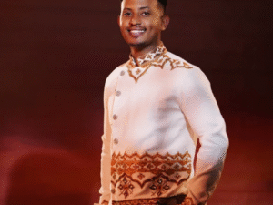 Elegant Modern Brown Habesha Shirt Gorgeous Design with Subtle Detailing