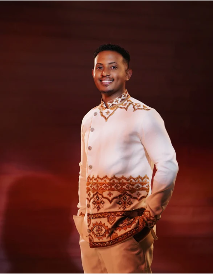 Elegant Modern Brown Habesha Shirt Gorgeous Design with Subtle Detailing