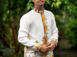 Classic Ethiopian Habesha Shirt with Graceful Golden Embroidery