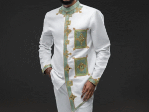 Light Color Habesha Men's Outfit Modern Habesha Shirt With Pants Simple Habesha Shirt Style
