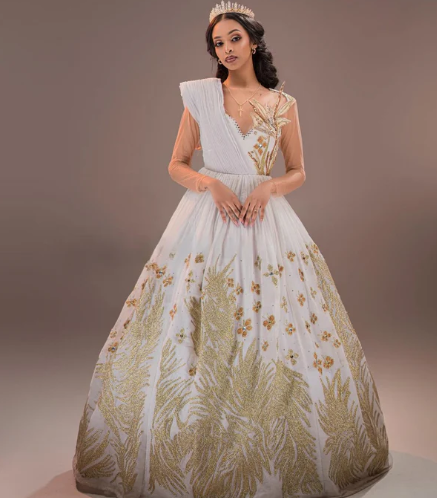 Handwoven Habesha Kemis Modern Bridal Eritrean Style