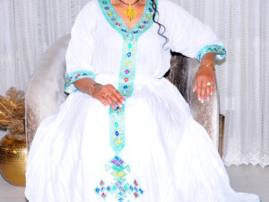 Beautiful Blue Habesha Dress Simple Elegance in Habesha Kemis