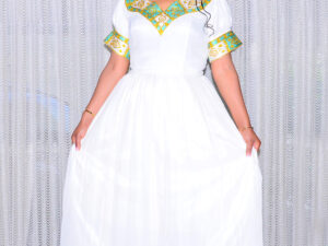 Stunning Light Habesha Dress for Events Ethiopian Dress