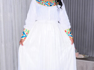 Habesha Dress with Colorful Embroidery a Timeless Choice for Cultural Celebrations